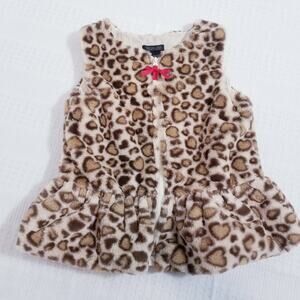 Rachel Zoe Vegan Fur Animal Print Sweater Vest